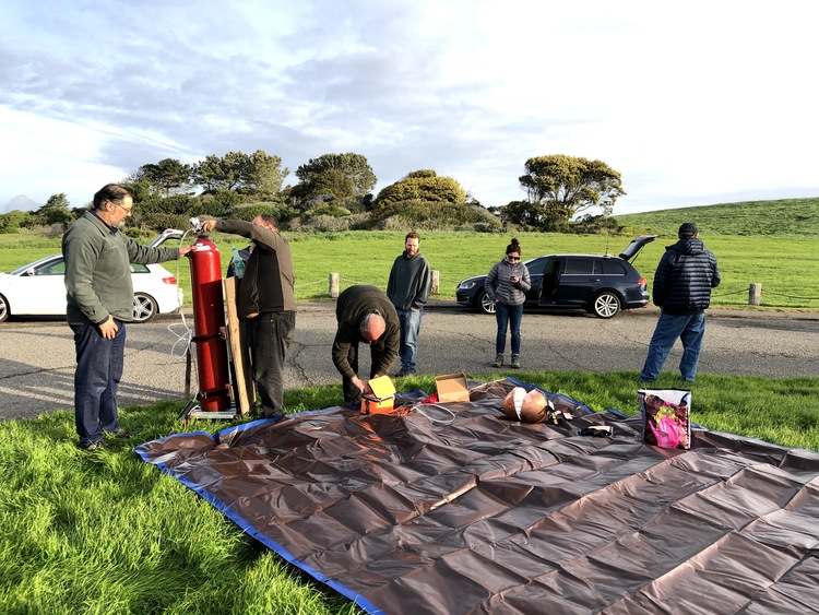 Preparing the area for the launch