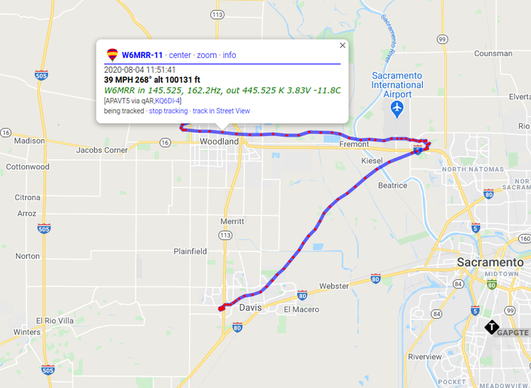 W6MRR-11 balloon maximum altitude