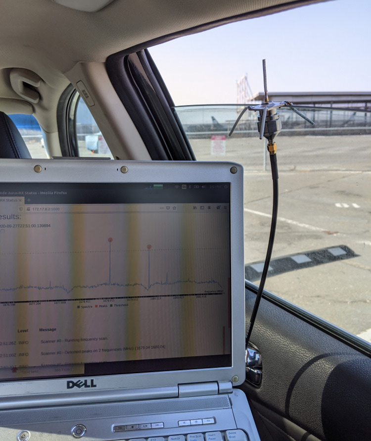 1680 MHz antenna receiving