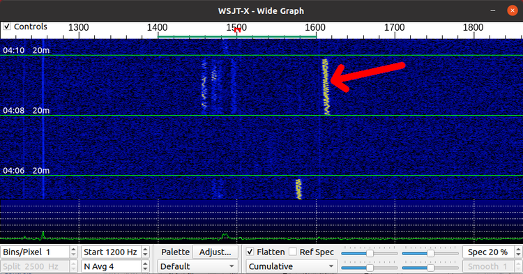 Out-of-band WSPR transmission