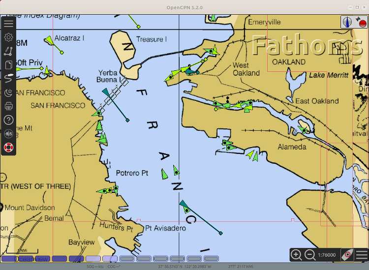 Screenshot of OpenCPN