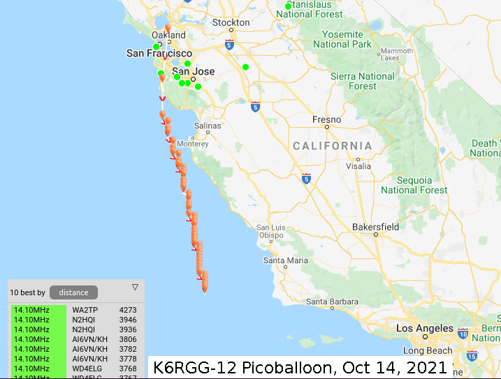 K6RGG-12 picoballoon track