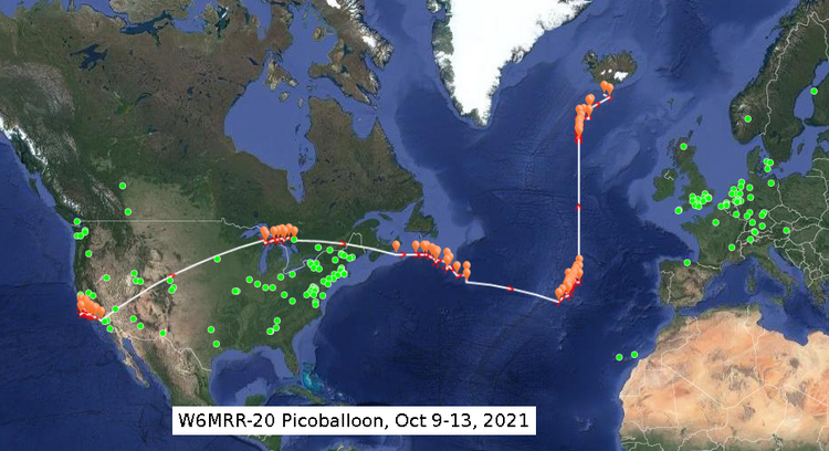 W6MRR-20 picoballoon track