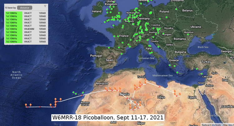 WSPR.rocks map overview