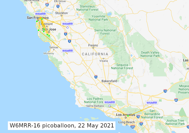 WSPR packets from Saturday May 22nd