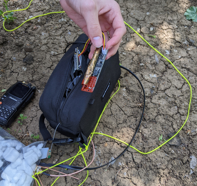 Geiger tube after landing