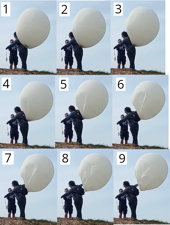 KC3ZFN balloon release pinhole leak snag